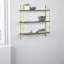 Triple tablette, noyer / jaune
