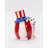 Patriotic Whimsical Cat Candy Jar- 6 1/2"H