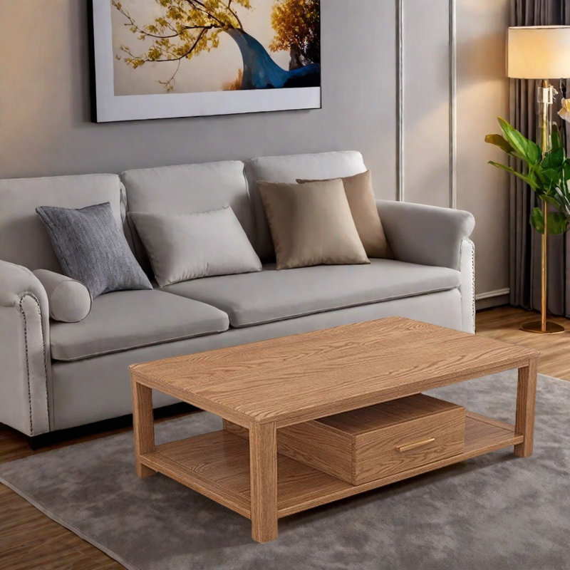 Elegant Solid Wood Coffee Table
