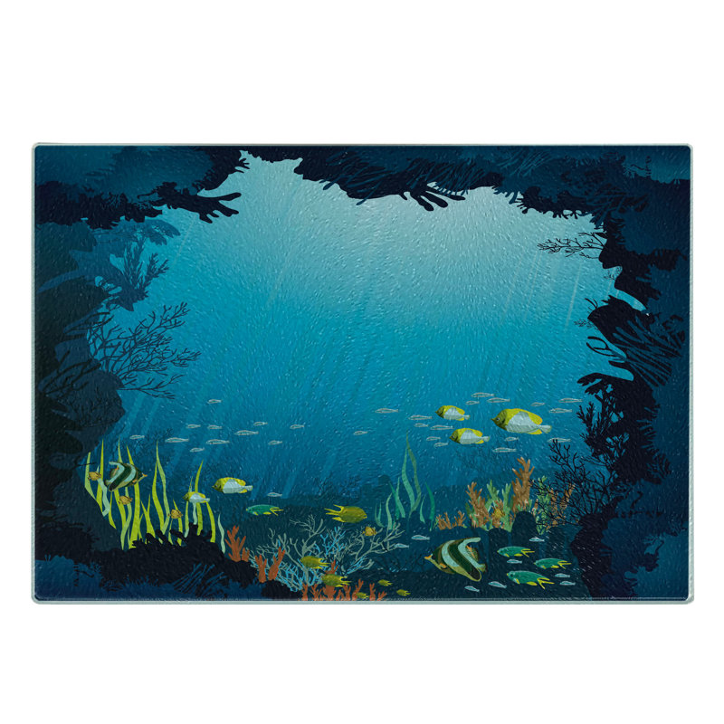 Planche à découper en verre trempé Ambesonne