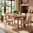 Solid Wood Oval Dining Table for 4-6 People