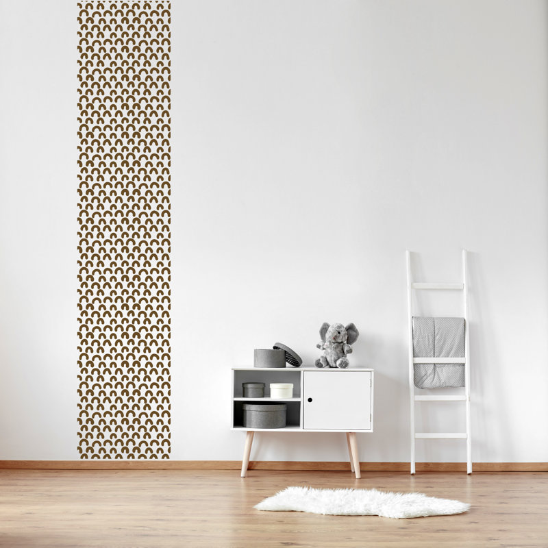 Abstract Non-Wall Damaging Wall Decal, Brown