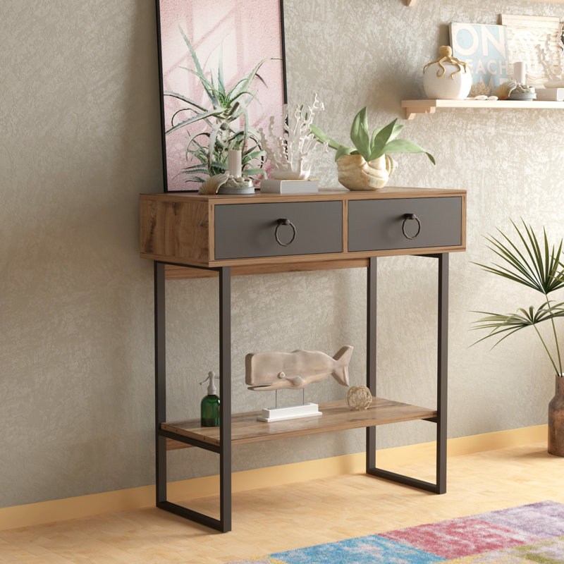 Console Table Haig, Dark Oak/Antihracite
