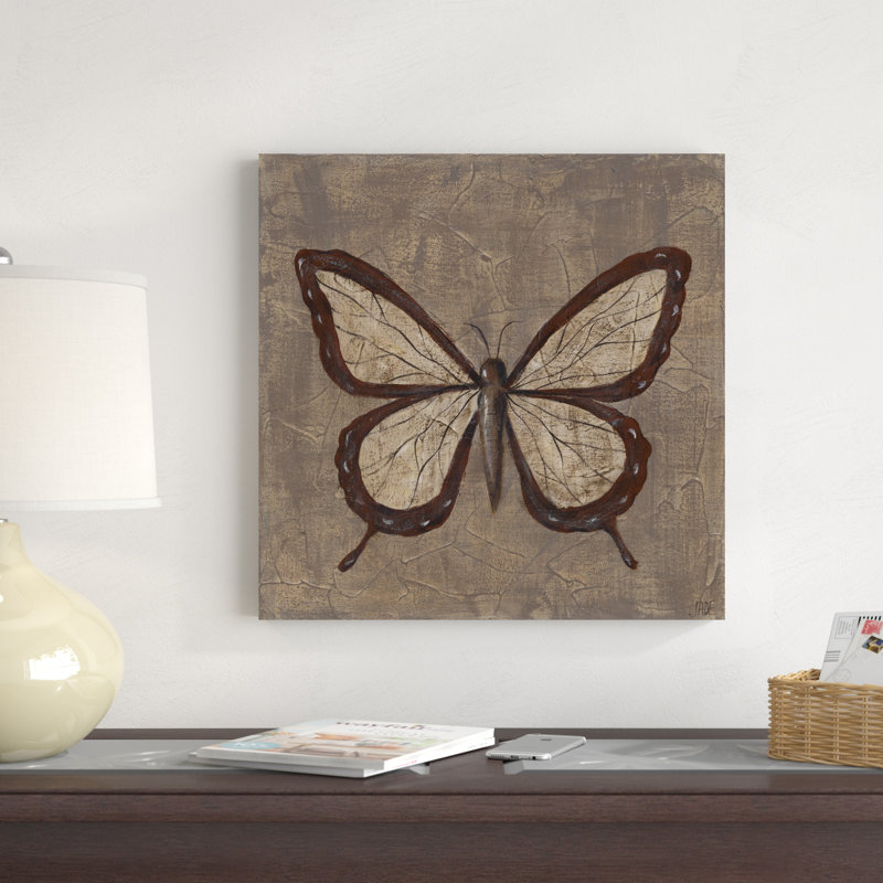 Papillon texturé II, H 20 po x l 20 po x P 1,25 po