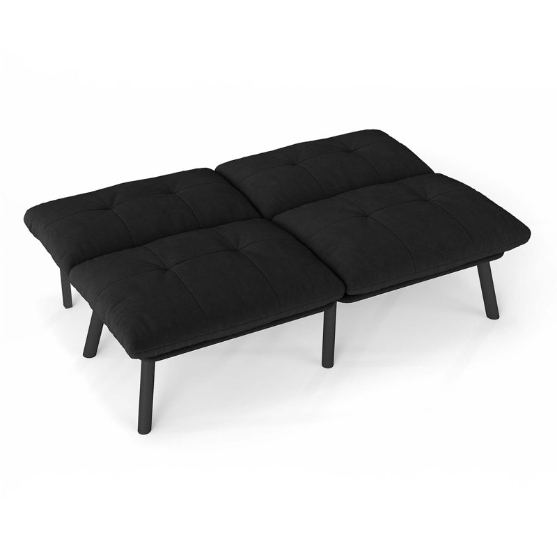 Convertible Folding Modern Sofa Bed, Black