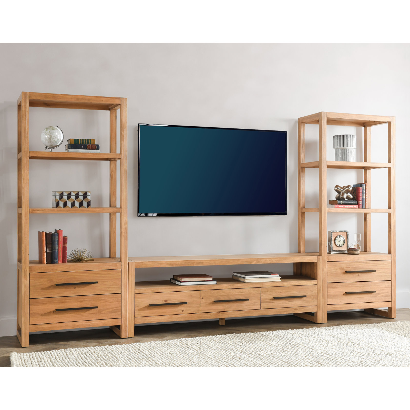 Modica Pine TV Stand, Natural
