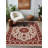 Isabel Collection Digital Print Cotton-Polyester Beige Red Oriental Rug-1974205178