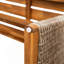 Banc d'extérieur en bois d'acacia (ensemble de 2), finition teck + osier brun-1287587758