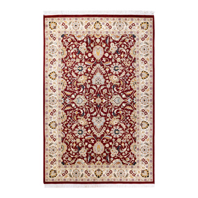 Hayner One-of-a-Kind 4'2" x 6'3" 2000s Rectangle Wool Area Rug in Red