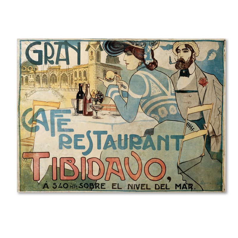 « grand café », art mural sur toile tendue, H 14 po x l 19 po