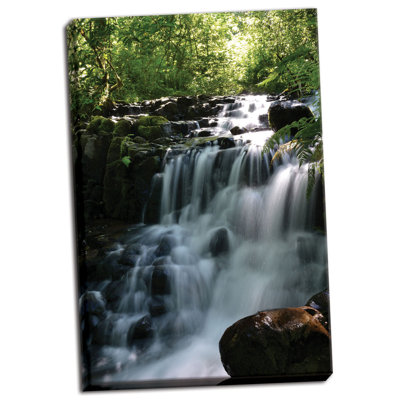 «Falls in the Forest II», reproduction de photo sur toile tendue