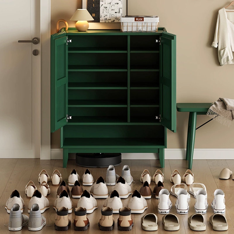 Green Solid wood Shoe Storage