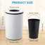 Poubelle ouverte en acier inoxydable 10,6 gallons / 40 L - Seau intérieur amovible de qualité commerciale, résistant aux empreintes digitales - Bac de recyclage de grande capacité pour la cuisine, le bureau, le restaurant - Blanc