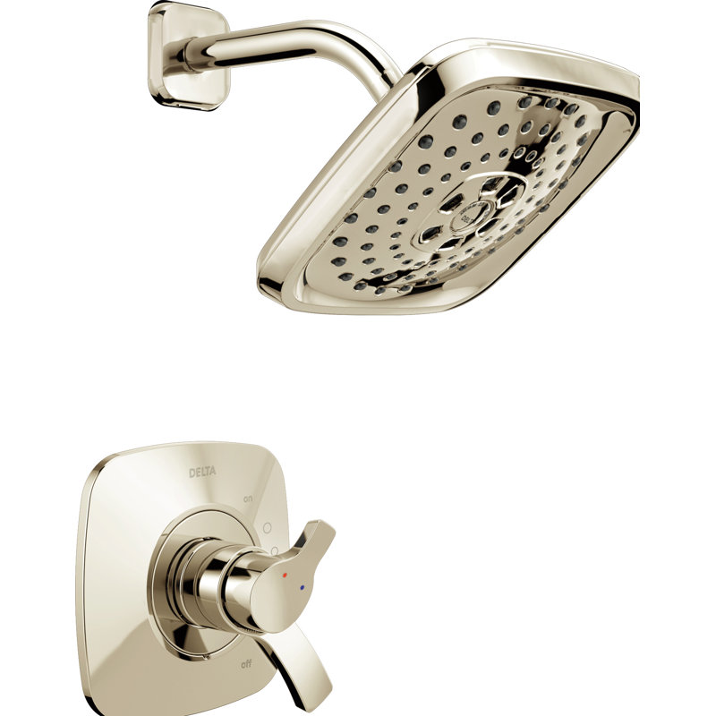 Garniture de douche Tesla® avec technologie H2okinetic, Nickel poli brillant