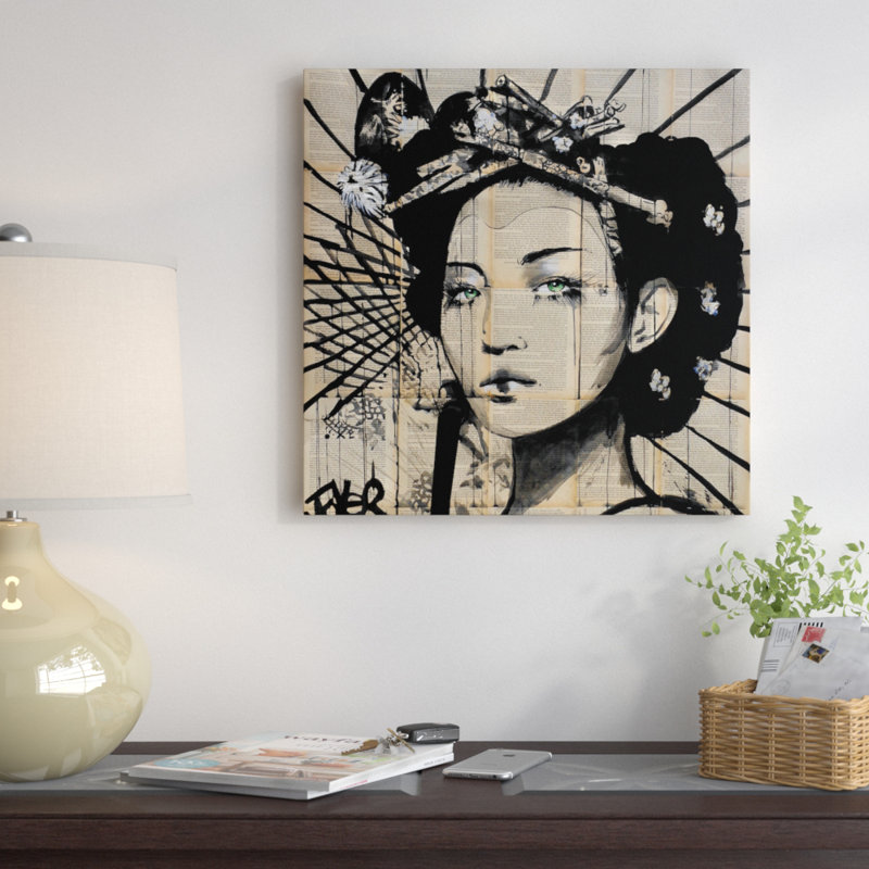 «Lotus», impression sur toile, H 26 po x l 26 po x P 1,5 po, Toile tendue, Pas de tapis