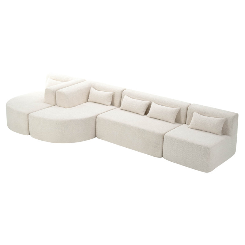 Canapé long 144 po, Beige