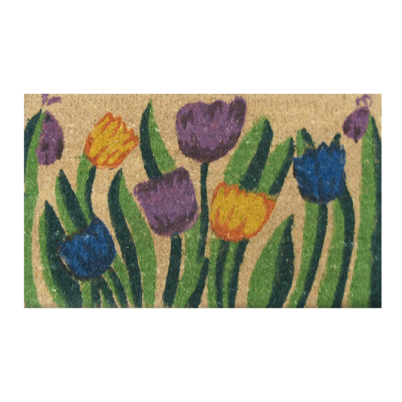 Damara Non-Slip Floral Outdoor Doormat