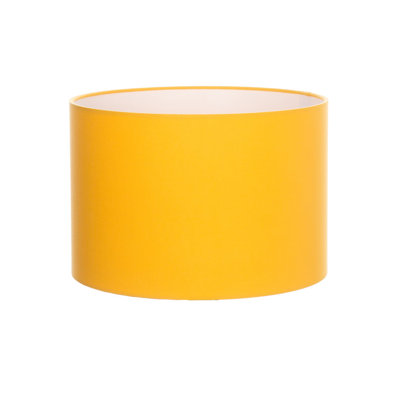 Cotton Drum Lamp Shade ( Screw On ), Corn Yellow, 30cm H x 50cm W x 50cm D