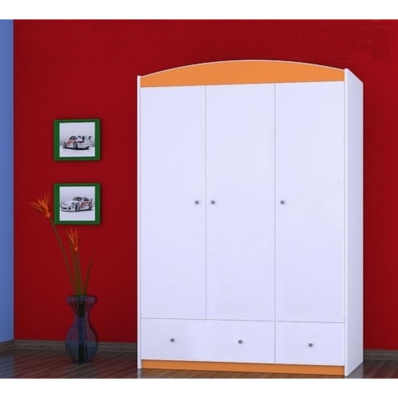 Ornelas 3 Door Wardrobe, Orange