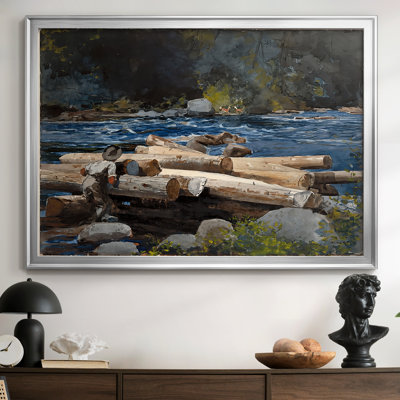 Hudson River, Logging-Winslow Homer-Framed Gallery Wrapped Canvas-1897