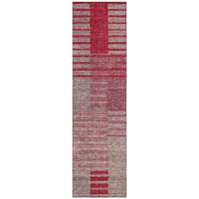 Aleid Washable Striped Indoor / Outdoor Rug