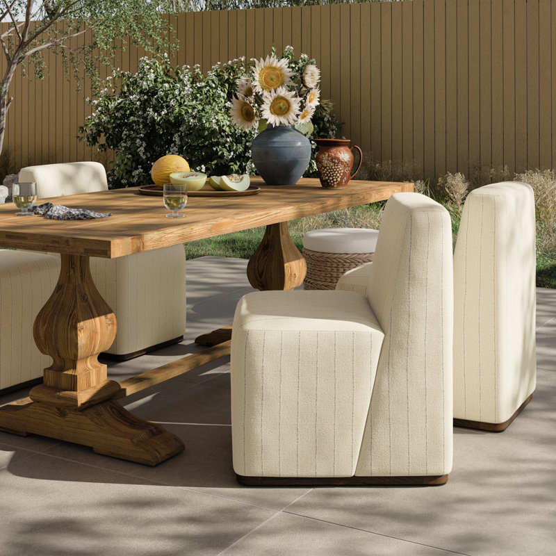 Outdoor Teak Dining Side Chair, Amalfi Natural