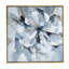 Grande peinture à l'huile moderne de 39,5 po x X, art mural carré doré, abstrait bleu et gris, tendue sur bois, peinture sur toile à 40% avec cadre, gris abstrait, art abstrait