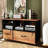 2 Drawer File Cabinet with Lock, Walnut Rolling File Cabinet for Home Office Fits Files Letter/Legal/F4/A4