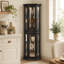 Vitrine d'angle moderne avec verre trempé noir-1972146727