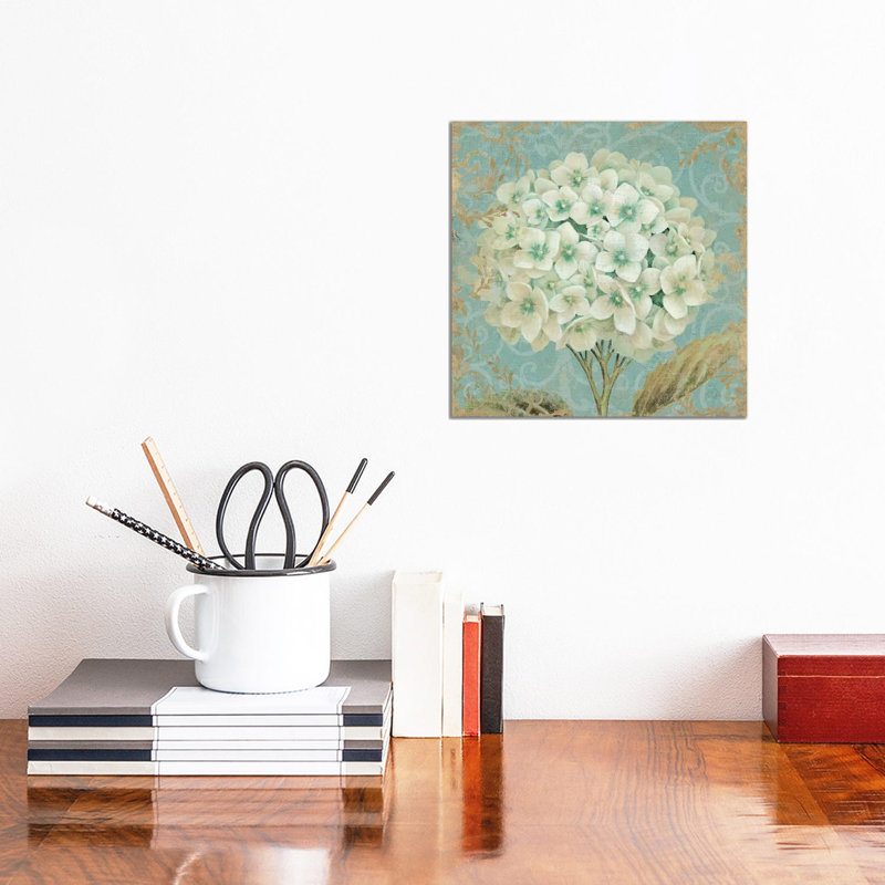 Hydrangea Square II by Wild Apple Portfolio - Print on Canvas, 30.48 cm H x 30.48 cm W, Wrapped Canvas