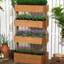 Jardinière verticale en bois à 4 niveaux pour les légumes d'extérieur