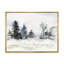 Art mural sur toile de Noël, paysage de forêt minimaliste et neige-59850420-59850421
