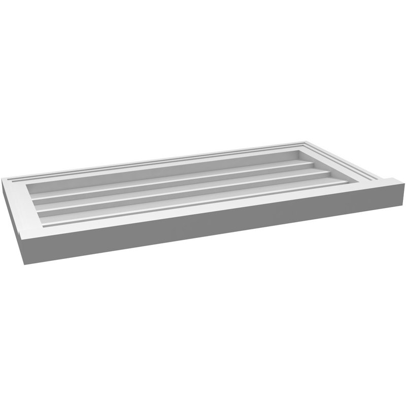 Cadre de seuil Brickmould, brun clair apprêté, H 16 po x l 32 po x P 2 po