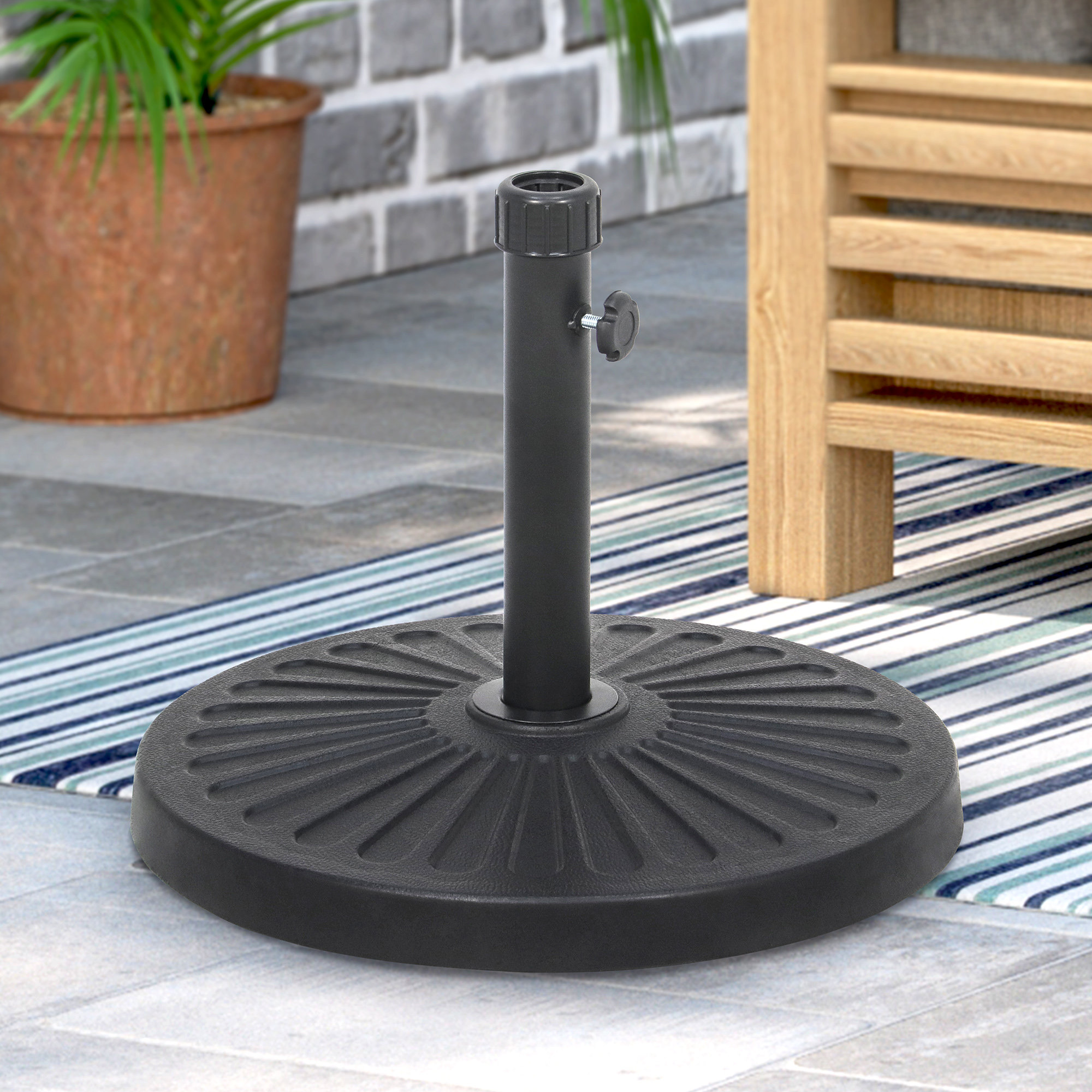 Charlton Home® Resin Round Umbrella Base & Reviews | Wayfair