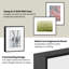  Cadre photo 5 x 7 de style galerie avec profil profond, couvercle en verre et passe-partout fixe (noir)-1634572415-1703631212