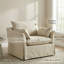 Chaise d'appoint en lin avec 2 coussins Shane