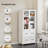 Wide 2 Drawer Wooden File Cabinet Embossed White P2 Density Board