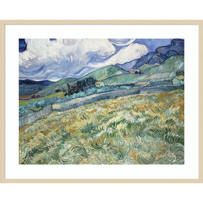 «Van Gogh Landscape with Clouds II» par Wood, reproduction d'art encadrée