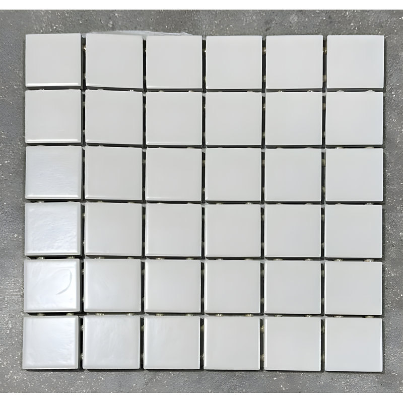 Carreau de mosaïque en céramique blanc