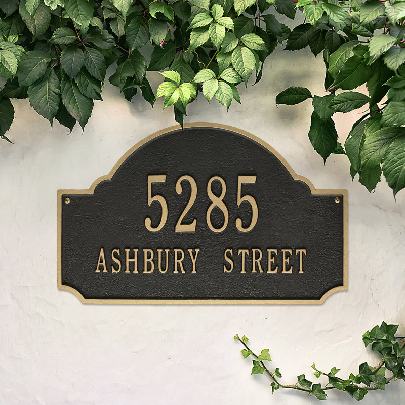 2-Line Wall Mount, Black/Gold, Yes