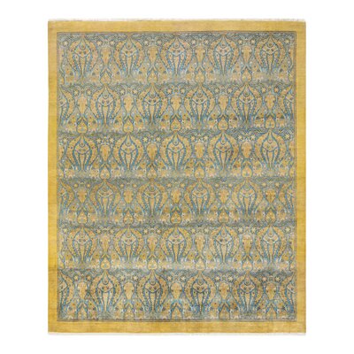 Clera Mogul One-of-a-Kind Hand-Knotted New Age 8'3"" x 10' Wool Area Rug in Lime/Blue -  Isabelline, 72940BF94AD5447F9DA5D3E6A70D6C51