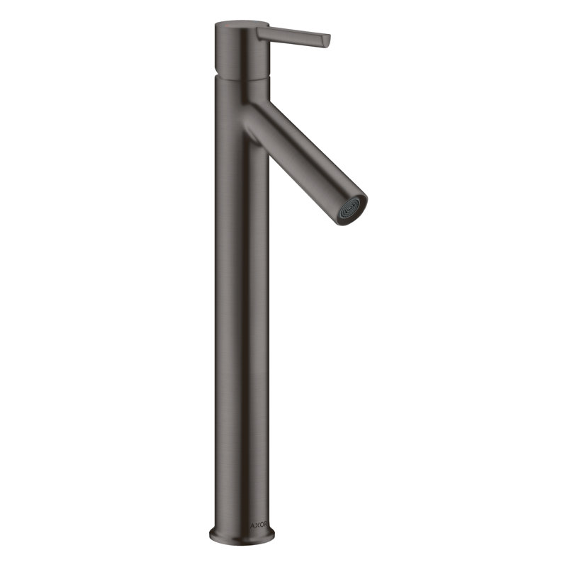 Starck 15.38" Single Hole Bathroom Faucet, Brushed Black Chrome
