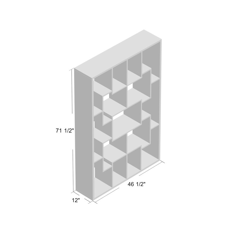 181cm H x 118cm W Geometric Bookcase