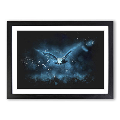 Owl in Flight - Picture Frame Painting