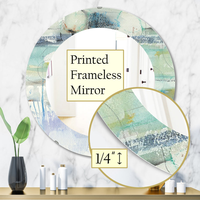 Miroir mural abstrait et moderne Abstract, H 31,5 po x l po