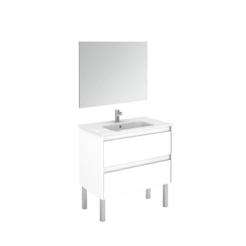 Ambra 31.7'' W Single Vanity, Gloss White