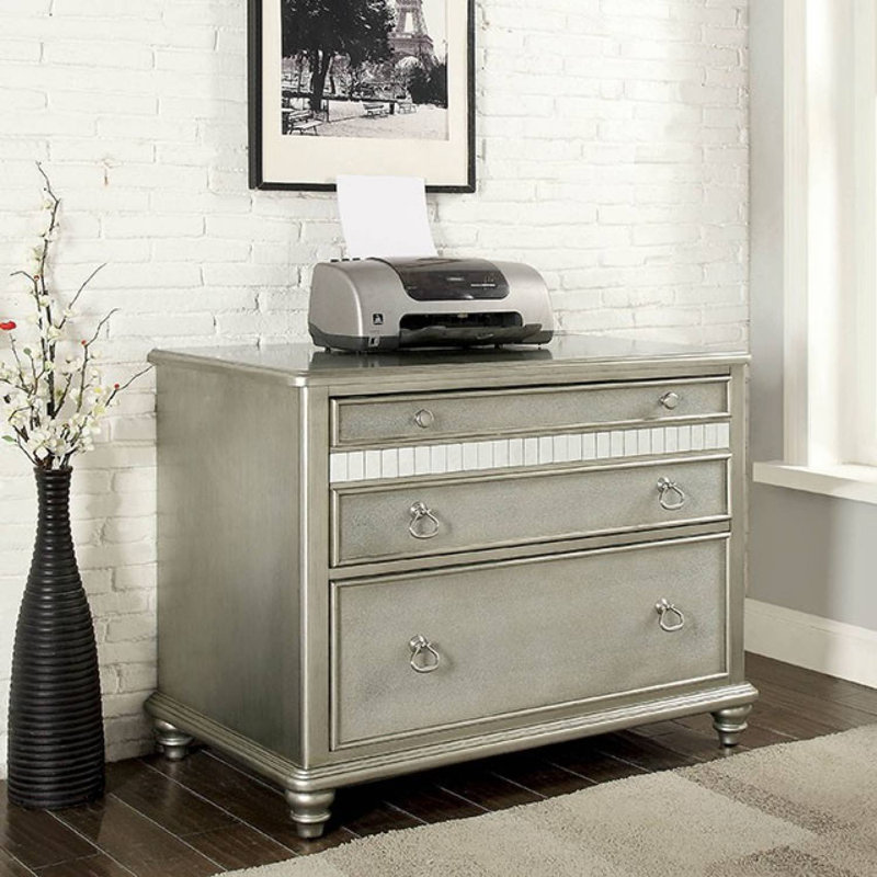 Danna 31'' Wide 4 -Drawer Solid Wood File Cabinet