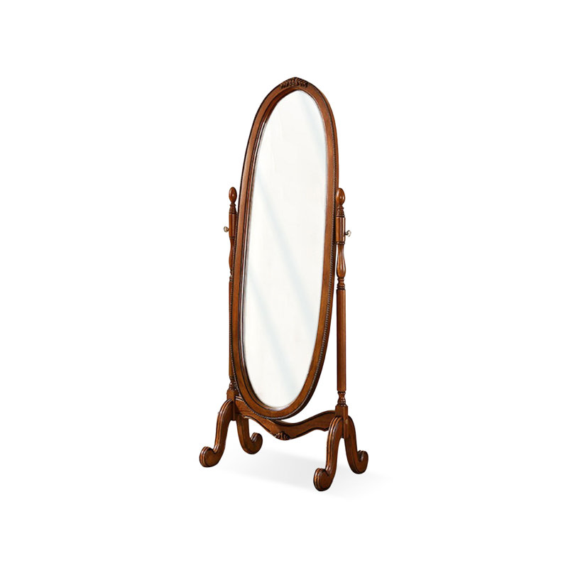 Oval Solid Wood Full Length Mirror
