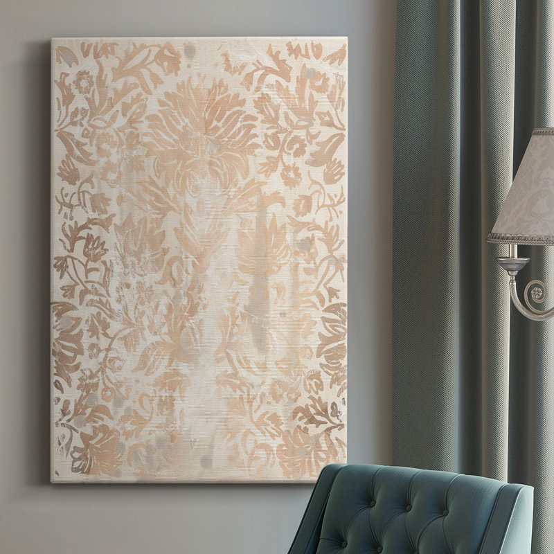 Noyer damassé IV - reproduction sur toile tendue, H 18 po x l 12 po x P 1,5 po