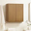 Armoire de rangement murale moderne à 2 portes avec portes cannelées Tremolo pour l'organisation de la salle de bain-232996228